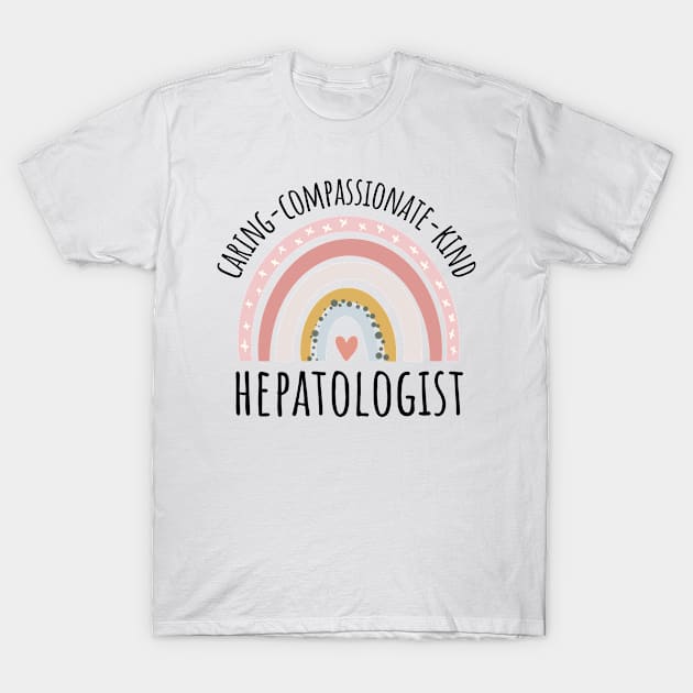 Hepatologist rainbow pastel T-Shirt by IndigoPine